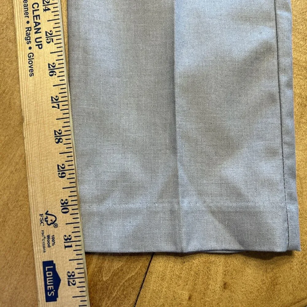 NORDSTROM Pants Mens 32 x 32 Gray Taupe Cotton Athletic Fit Non Iron Flat Front